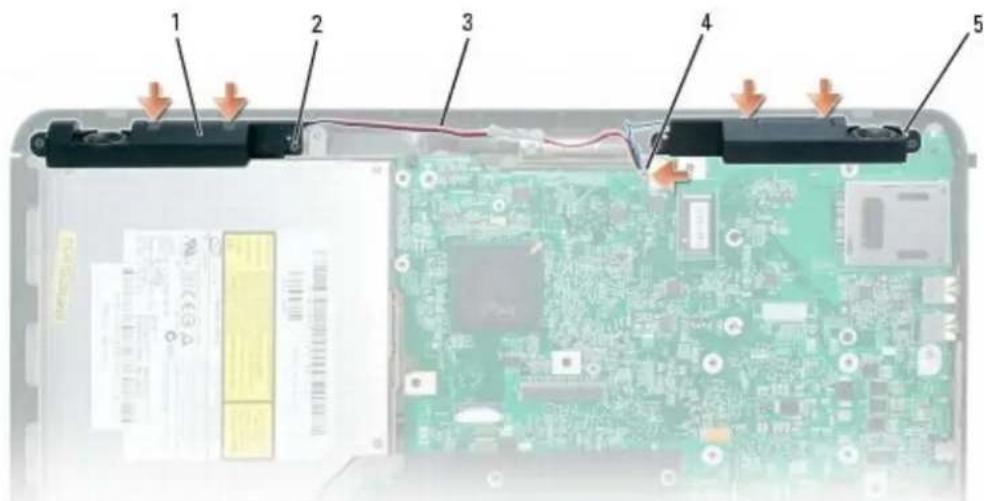 DELL XPS M140 - Removing the Speakers - 1