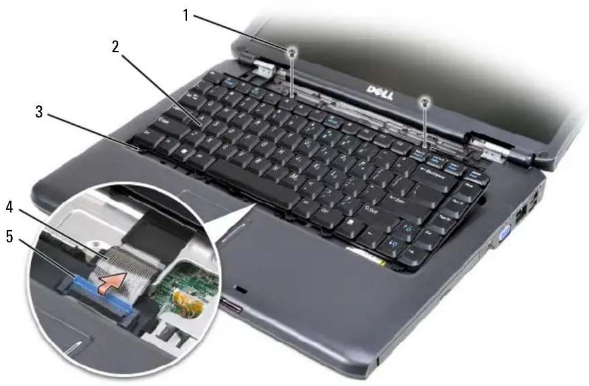 DELL Vostro 1500 PP22L - Removing the Keyboard - 2