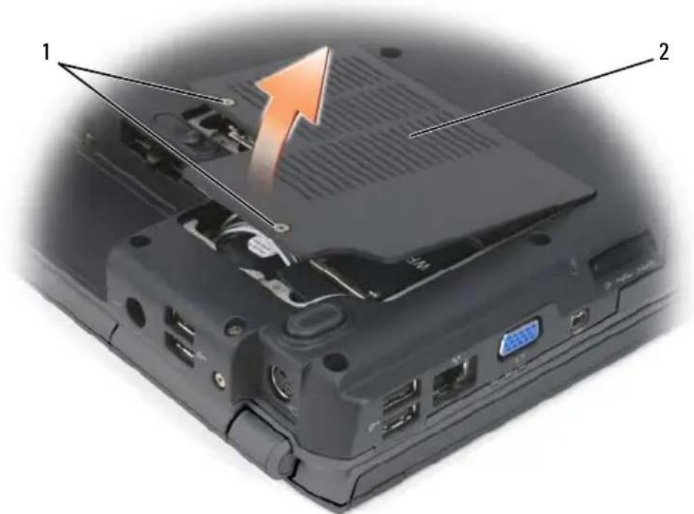 DELL Vostro 1500 PP22L - Removing a WPAN Card - 1