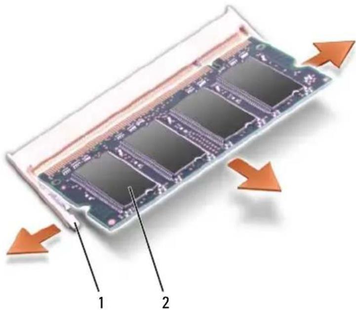 DELL Vostro 1500 PP22L - Removing the DIMM B Memory Module - 2
