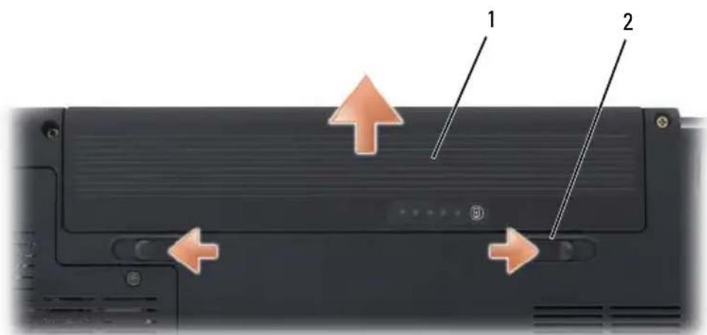 DELL Vostro 1500 PP22L - Replacing the Battery - 5