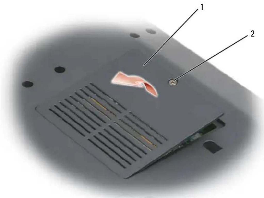 DELL Vostro 1500 PP22L - Removing the DIMM B Memory Module - 1