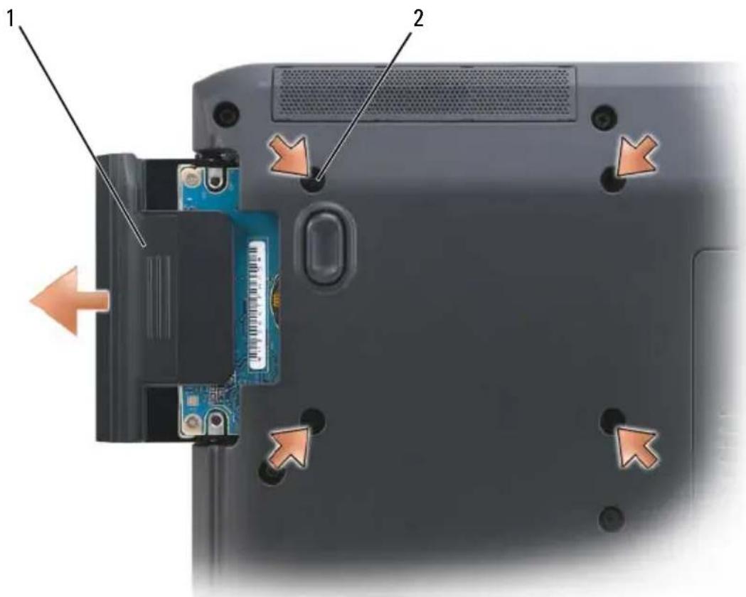 DELL Vostro 1500 PP22L - Removing the Hard Drive - 1