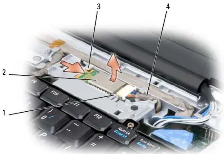 DELL Vostro 1500 PP22L - Removing the Card - 1
