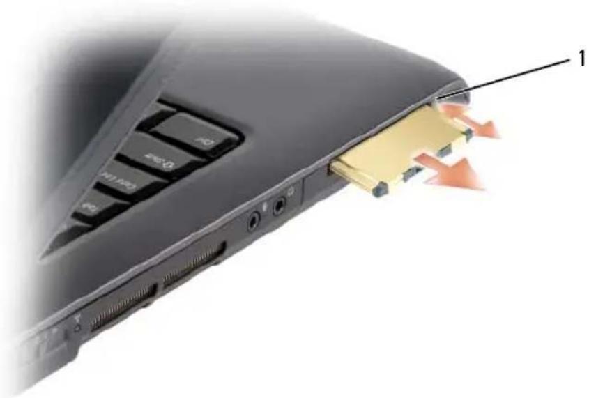 DELL Vostro 1500 PP22L - Removing an ExpressCard or Blank - 2