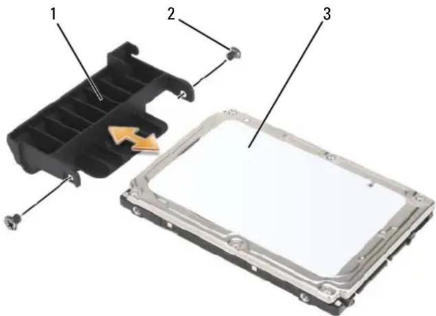 DELL Vostro 1500 PP22L - Removing the Hard Drive - 3