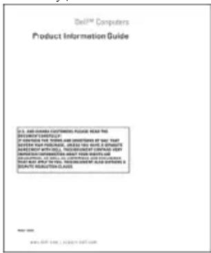 DELL Vostro 1500 PP22L - Dell™ Product Information Guide - 1