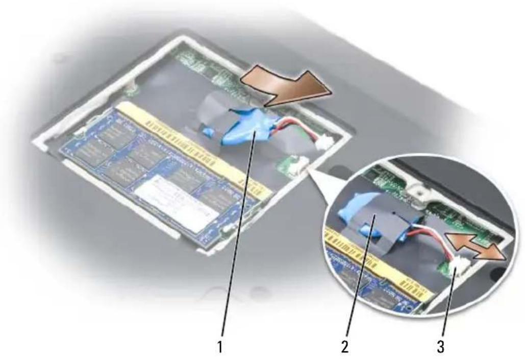 DELL Vostro 1500 PP22L - Removing the Coin-Cell Battery - 1