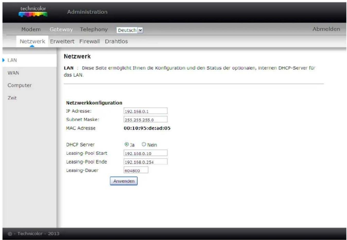 Technicolor TC7200K - LAN - 1