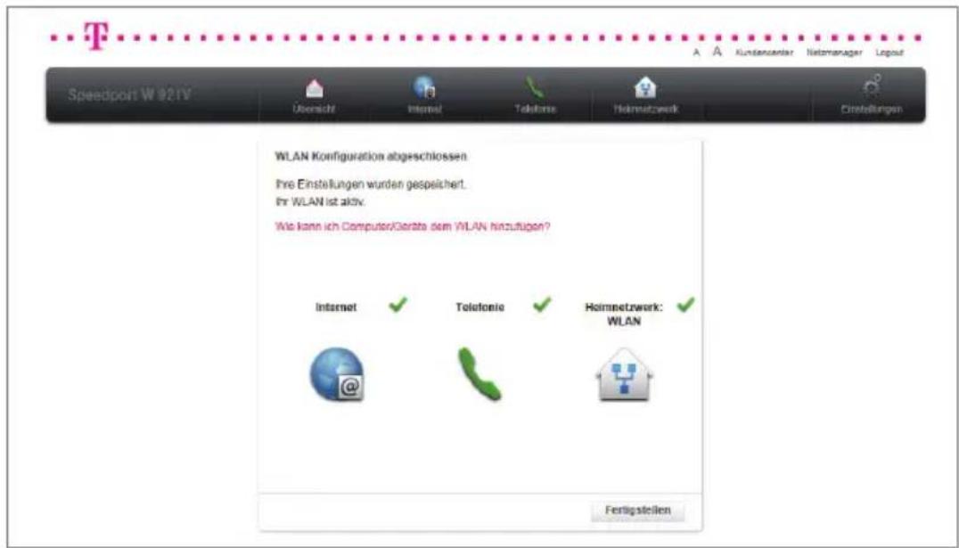 T-Mobile Speedport W 921V - Heimnetzwerk (WLAN) mit Assistent einrichten. - 3