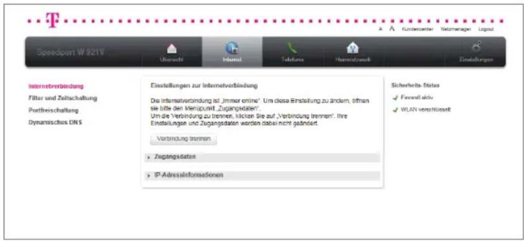 T-Mobile Speedport W 921V - Internetsurfen und E-Mail. - 2