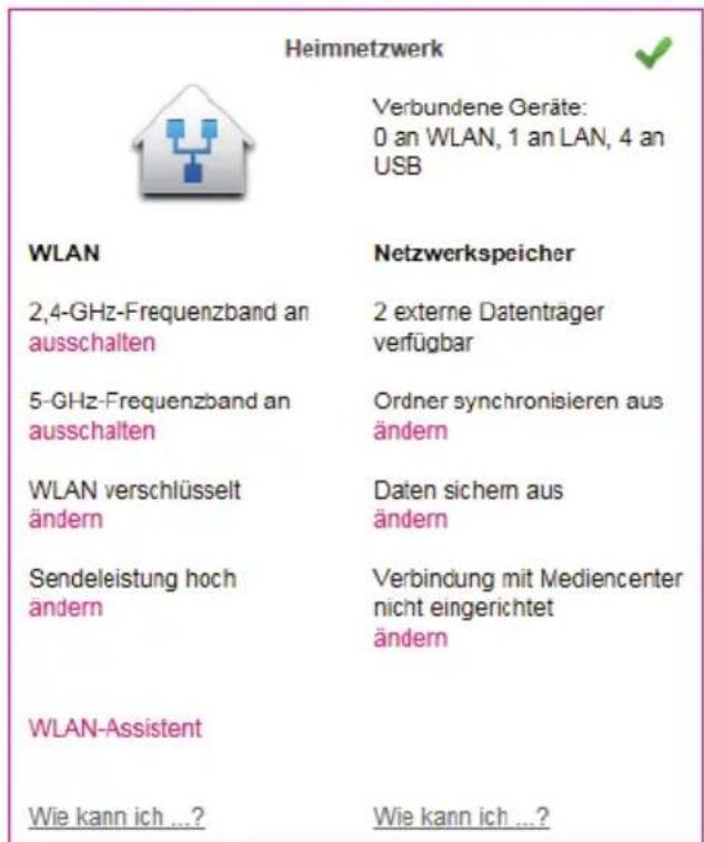 T-Mobile Speedport W 921V - Übersicht Heimnetzwerk. - 1