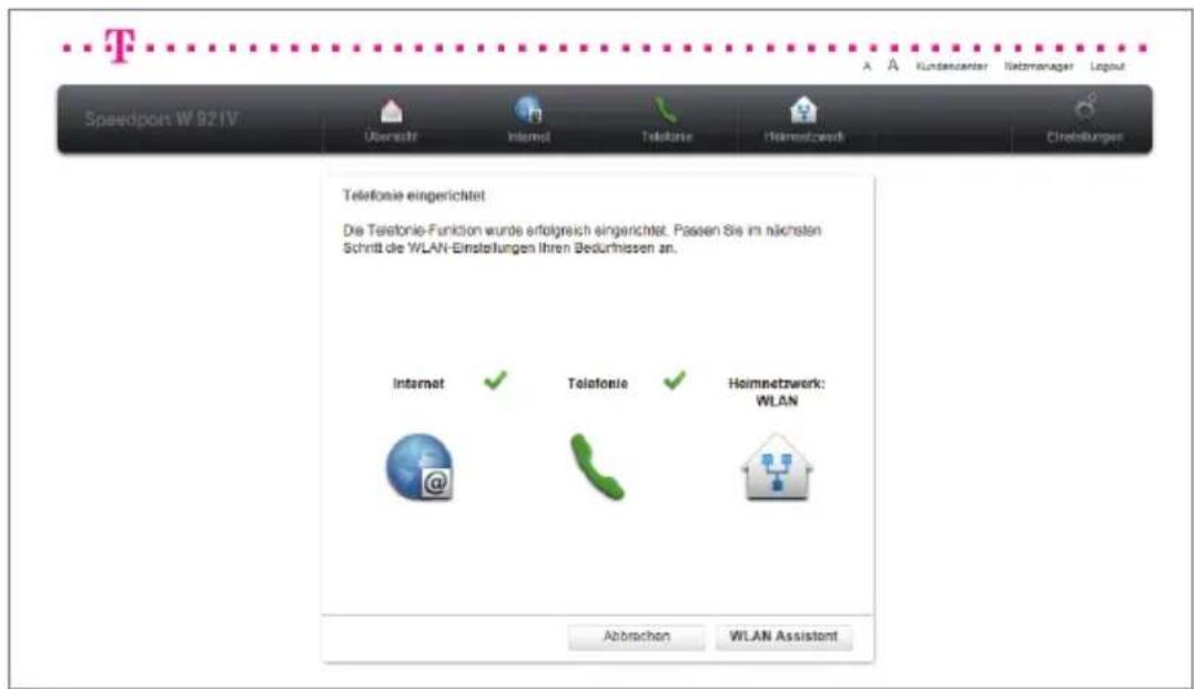 T-Mobile Speedport W 921V - Heimnetzwerk (WLAN) mit Assistent einrichten. - 1