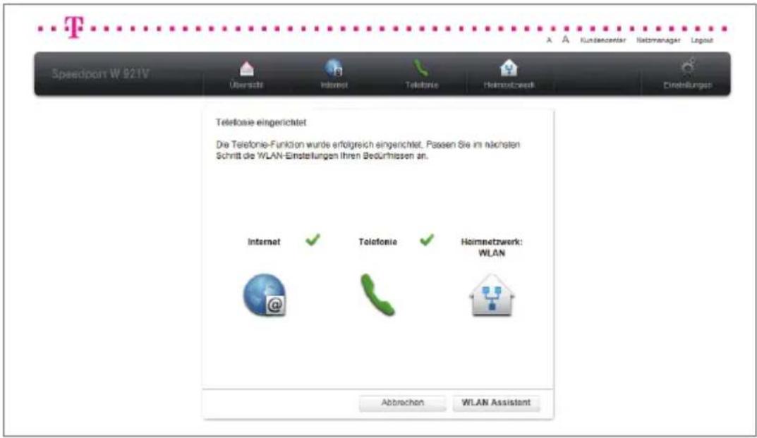 T-Mobile Speedport W 921V - Manuelle Rufnummernzuordnung bei Festnetz-Anschluss (Universal). - 6