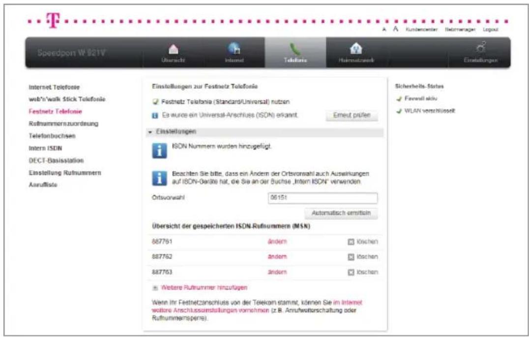 T-Mobile Speedport W 921V - Festnetz-Telefonie (Universal) einrichten. - 1