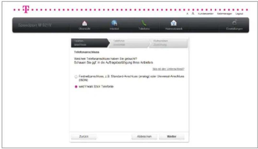 T-Mobile Speedport W 921V - Telefonie über Mobilfunk einrichten. - 2