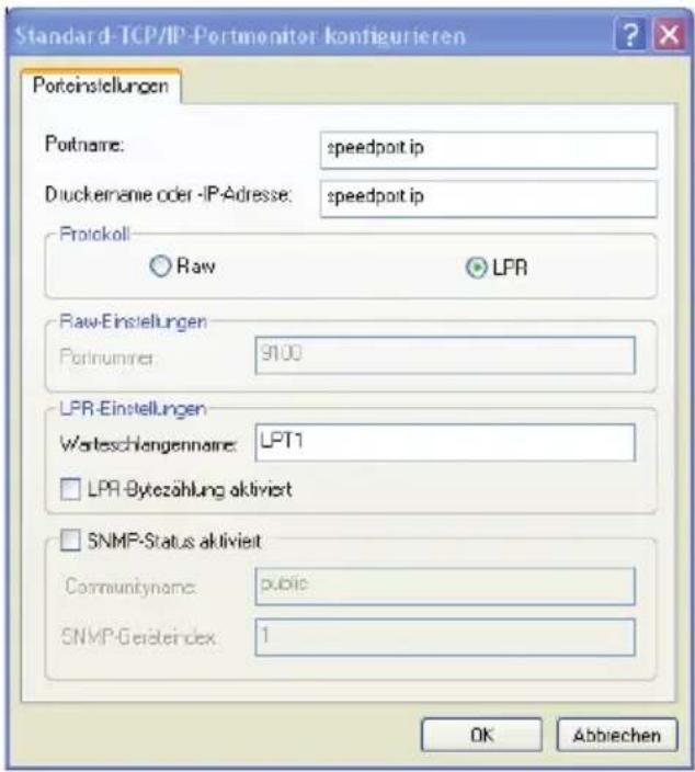T-Mobile Speedport W 921V - Druckertreiber installieren in Windows® XP / 2000. - 7