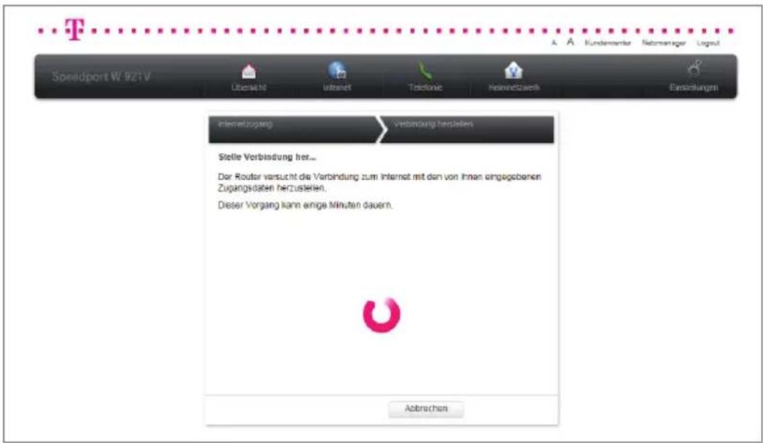 T-Mobile Speedport W 921V - Internetverbindung über DSL-Anschluss der Deutschen Telekom AG. - 4