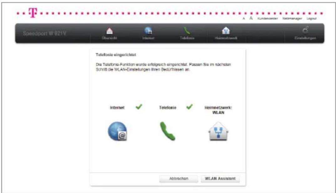 T-Mobile Speedport W 921V - Heimnetzwerk (WLAN) mit Assistent einrichten (erweitert). - 1
