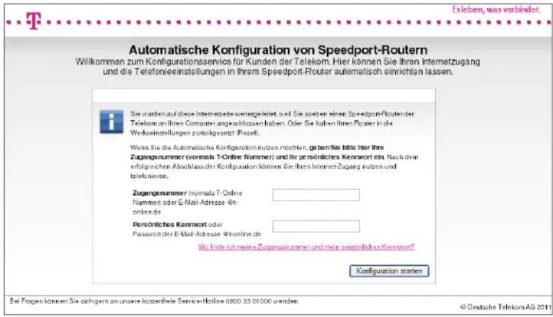 T-Mobile Speedport W 921V - Automatische Konfiguration. - 1