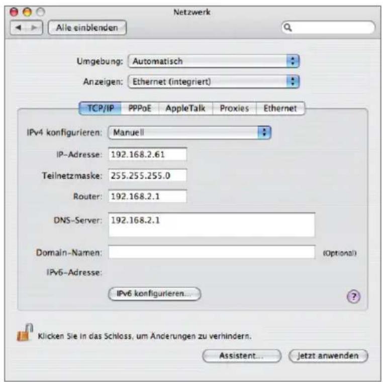 T-Mobile Speedport W 921V - Unter Mac OS X Tiger (10.4). - 1
