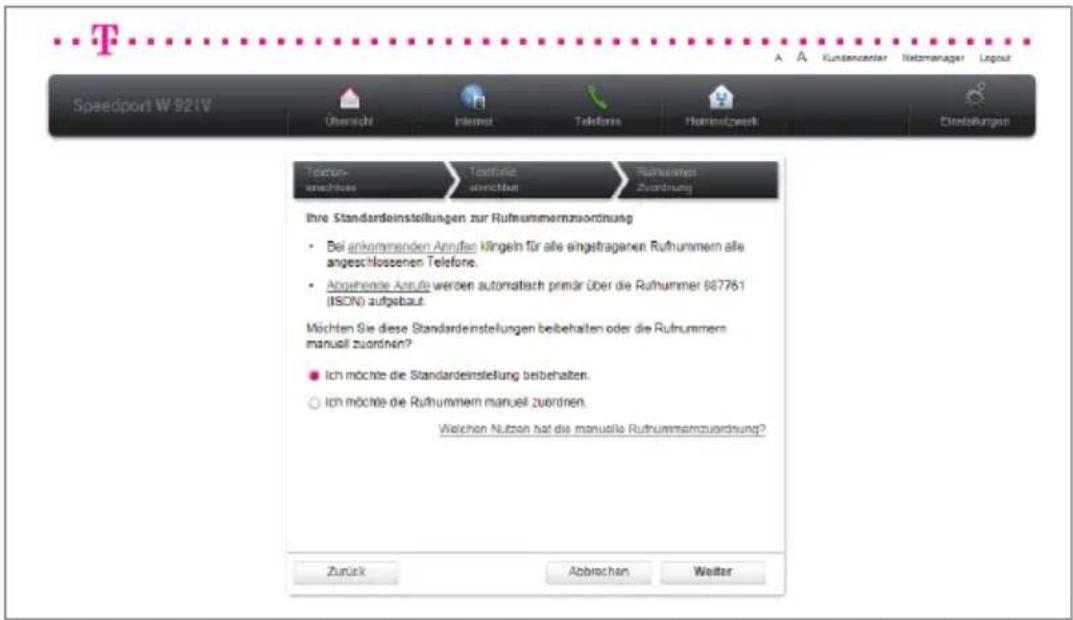 T-Mobile Speedport W 921V - Tragen Sie Ihre Ortsvorwahl in das Eingabefeld - 3
