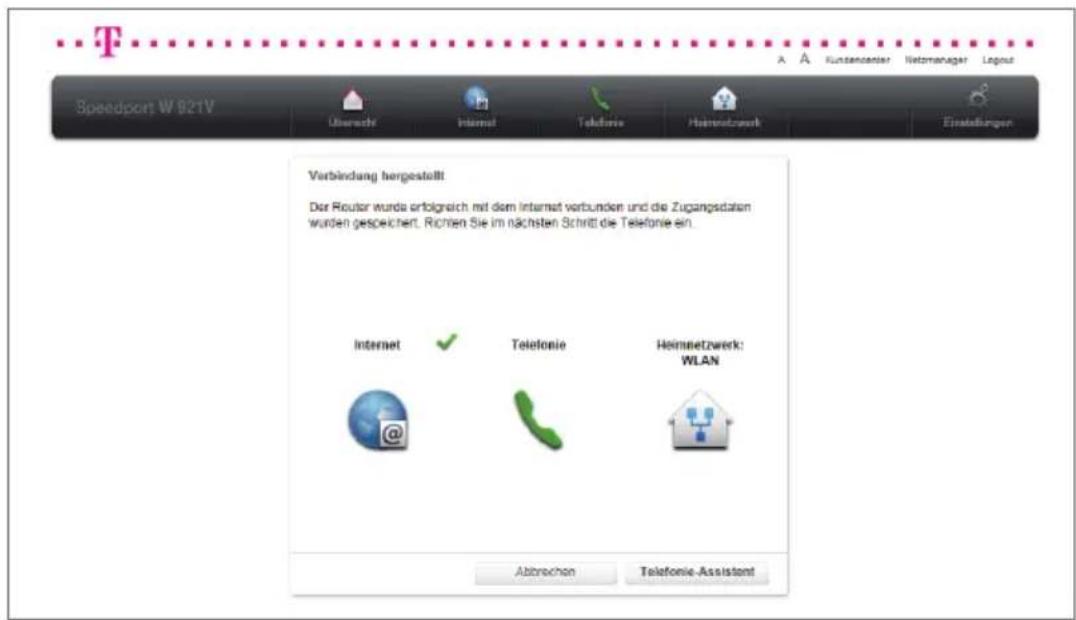 T-Mobile Speedport W 921V - Telefonie über DSL einrichten mit T-Online. - 1