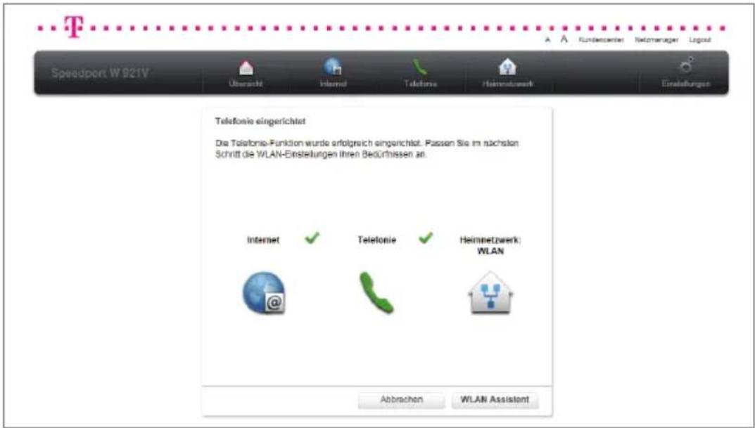T-Mobile Speedport W 921V - Klicken Sie auf die Schaltfläche - 5
