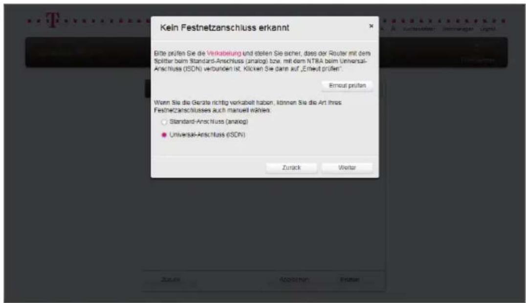 T-Mobile Speedport W 921V - Telefonie über Festnetz-Anschluss (Universal) einrichten. - 3
