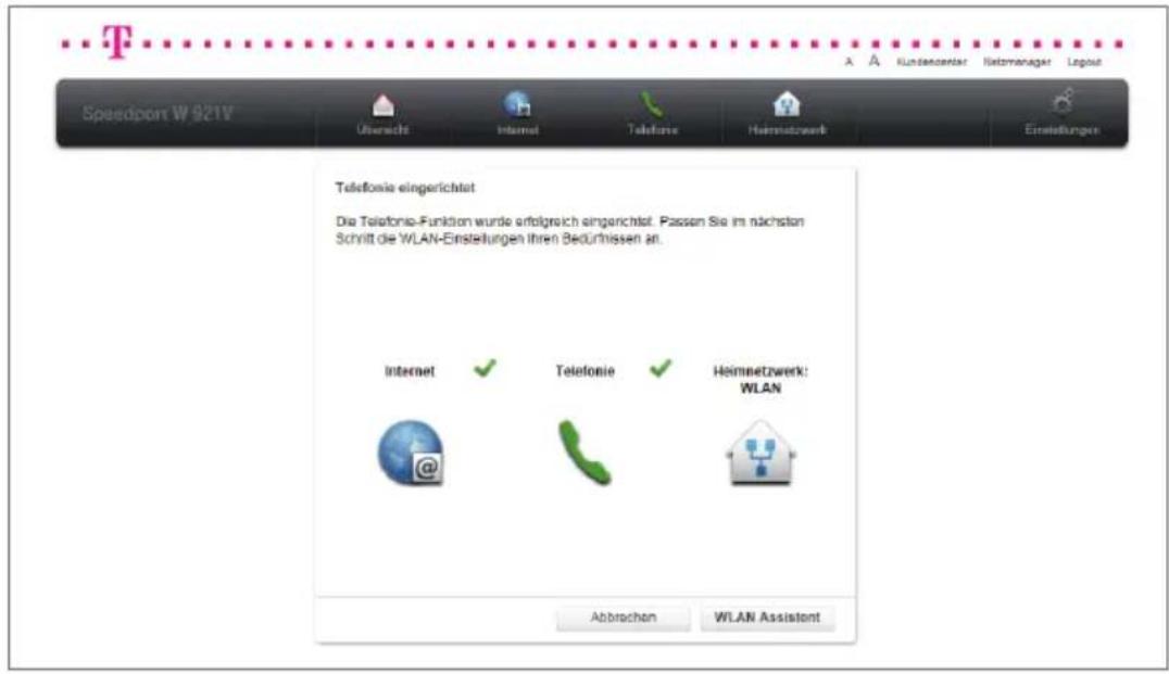 T-Mobile Speedport W 921V - Telefonie über Festnetz-Anschluss (Standard) einrichten. - 6