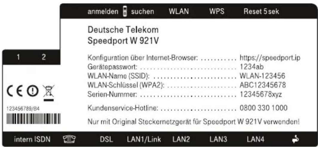T-Mobile Speedport W 921V - Heimnetzwerk (WLAN) einrichten. - 1