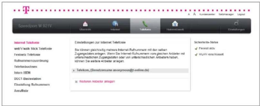 T-Mobile Speedport W 921V - Telefonen. - 4