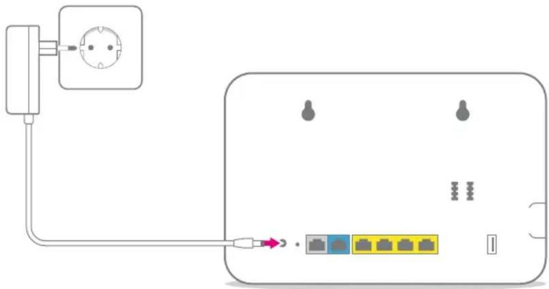 T-Mobile Speedport W 724V - Netzteil anschließen - 1