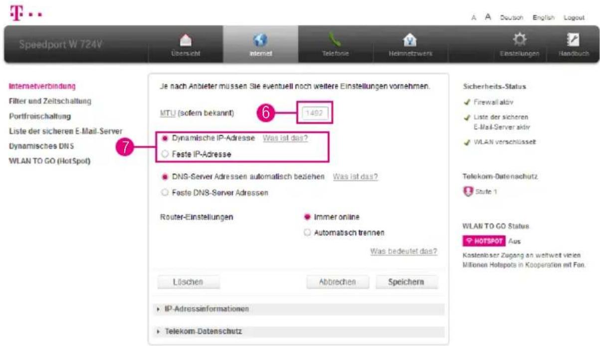 T-Mobile Speedport W 724V - Zugangsdaten für andere Anbieter eintragen (Fortsetzung) - 1
