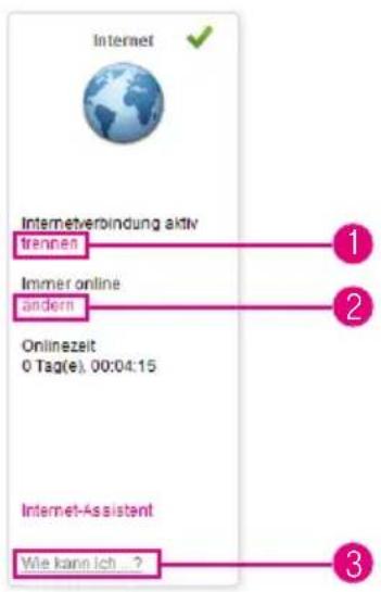 T-Mobile Speedport W 724V - Übersicht der Internet-Einstellungen - 1