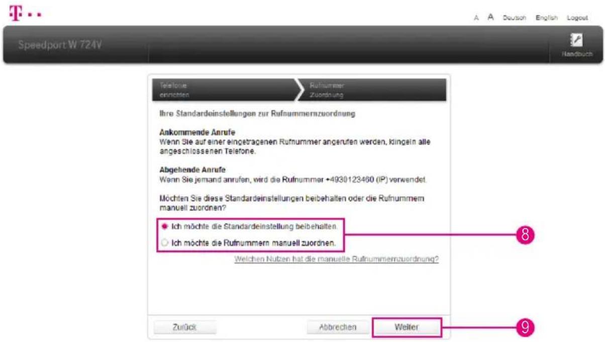 T-Mobile Speedport W 724V - Telefonie bei der Telekom einrichten (Fortsetzung) - 1