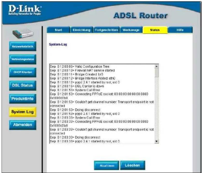 D-LINK DSL-564T - System-Log - 1