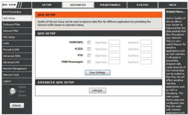 D-LINK DSL-321B - QOS-SETUP - 1