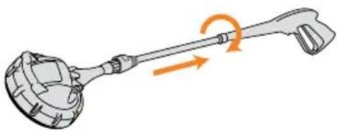 VAX PowerWash VPW1 - Using the patio brush (included in selected models only, see 'Included with your machine') - 2