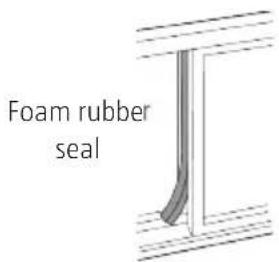 Foam rubber seal