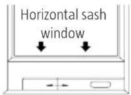 Horizontal sash window