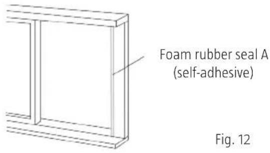 Foam rubber seal A (self-adhesive) Fig. 12
