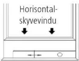 Horizontal- skyvevindu