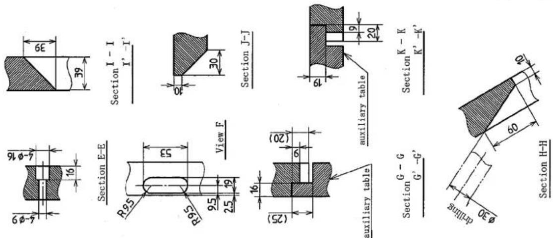 Yamato AZ7000G-8 class - Table cutting diagram - 2
