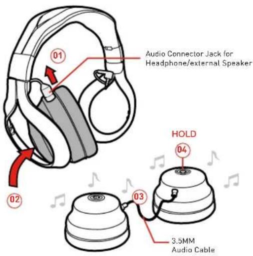 Gioteck FL-300 - USING THE PORTABLE SPEAKERS - 1