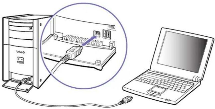 SONY Vaio PCV-RX403N - Anschließen von zwei VAIO-Computern - 1