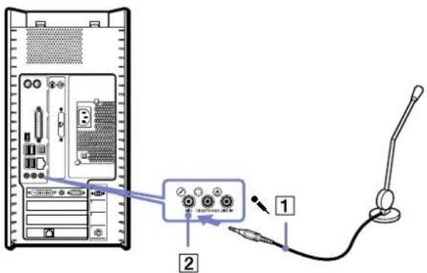 SONY Vaio PCV-7766 - Anschließen eines externen Mikrofons - 1