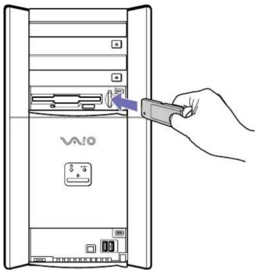 SONY Vaio PCV-RX402 - Einsetzen eines Memory Stick™ - 1