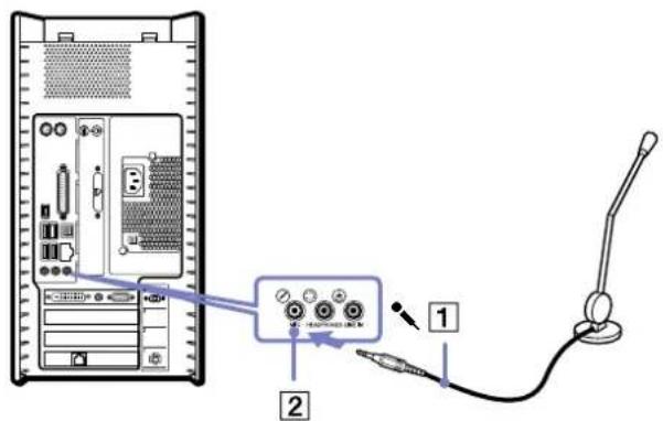 SONY Vaio PCV-RX402 - Anschließen eines externen Mikrofons - 1
