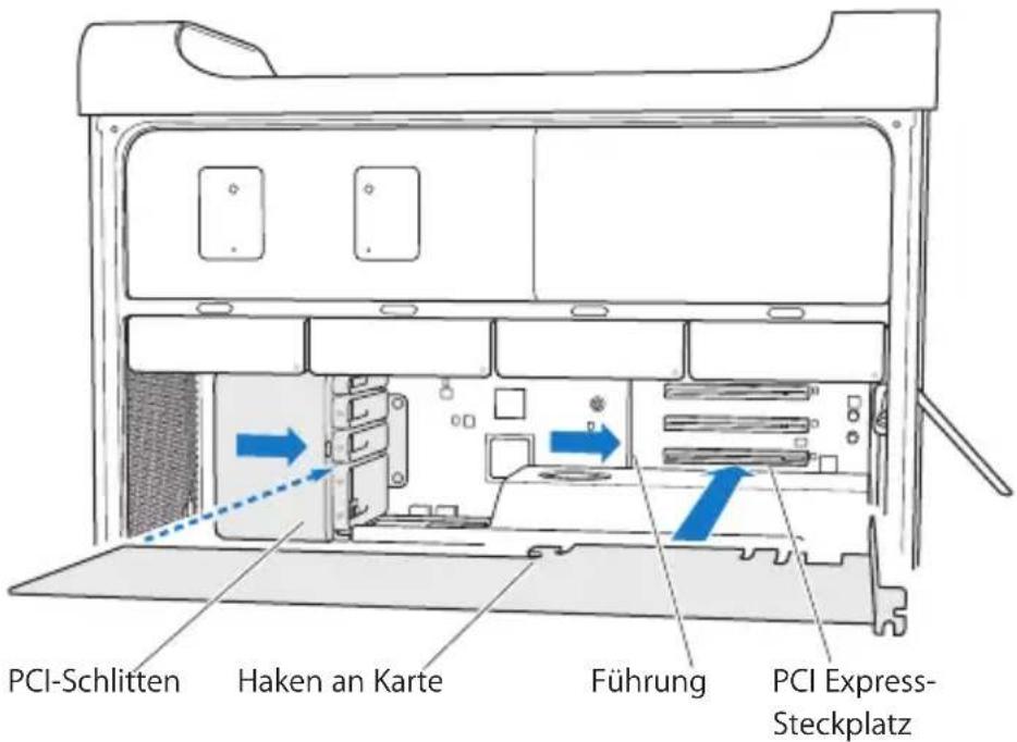 PCI-Schlitten Haken an Karte Führung PCI Express- Steckplatz